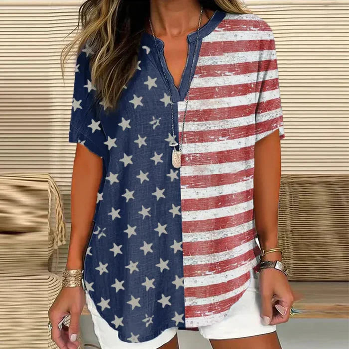 Georgia – star stripe v neck