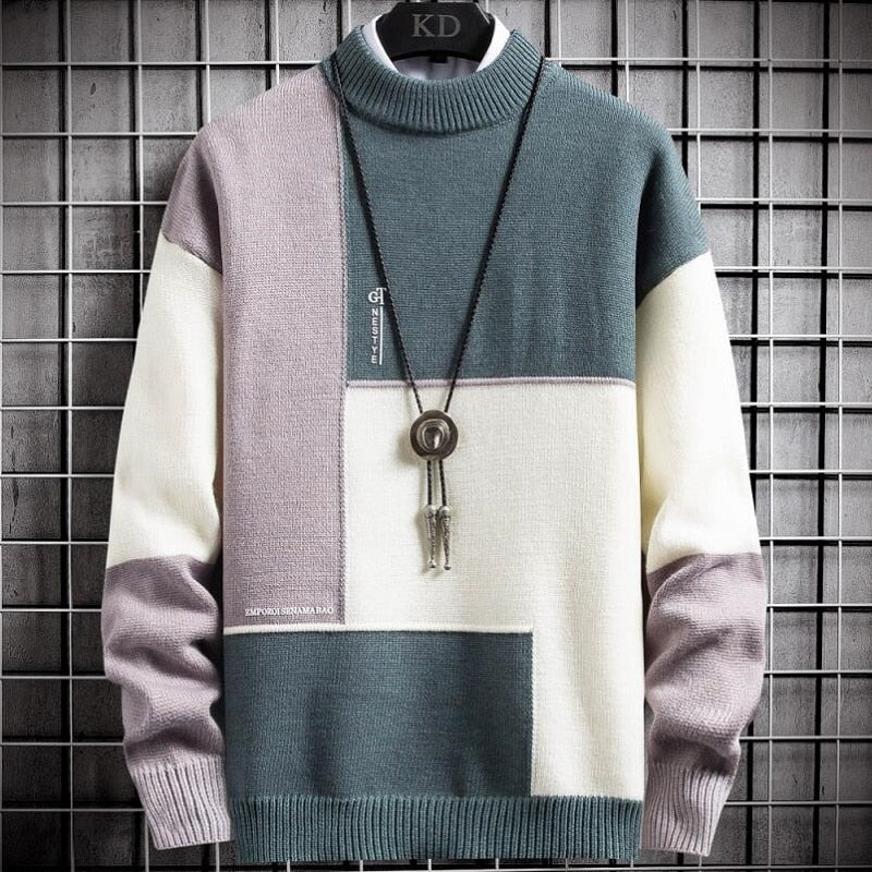 Junpyo - patchwork sweater | warmer sweater