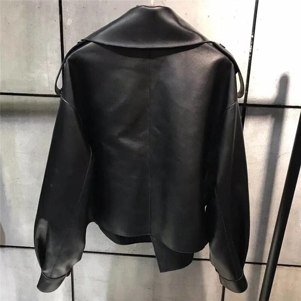 Vintage Vegan Leather Biker Jacket for Women | Ideal for All Seasons