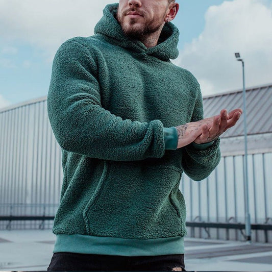 Luxury plush hoodie for men