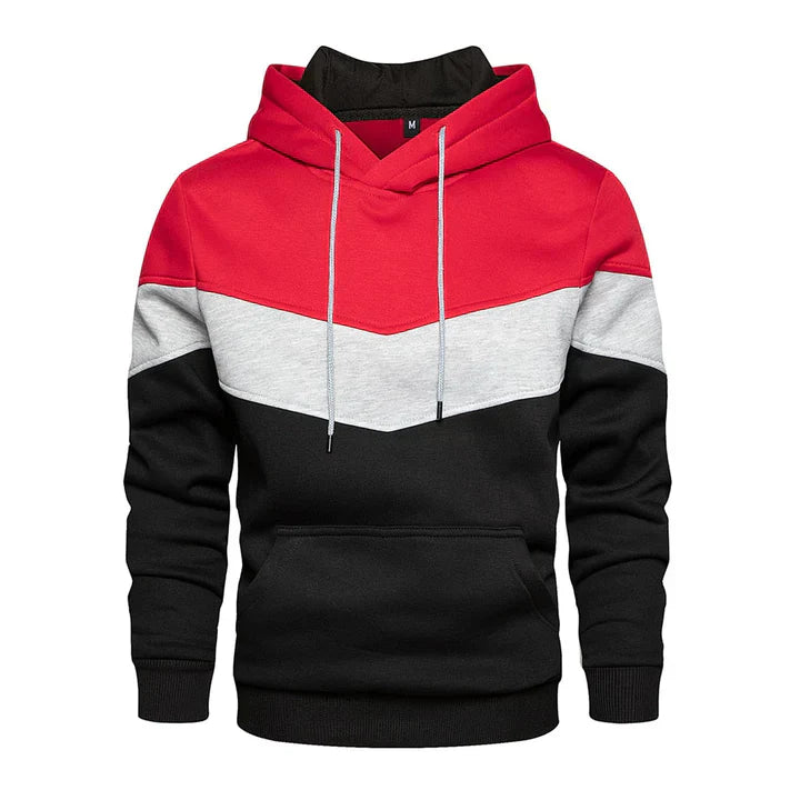 Marius - men's hoodie with horizontal stripes