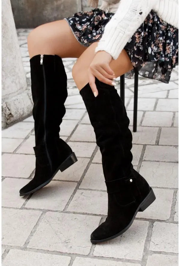 Rain - knee-high boots in one colour