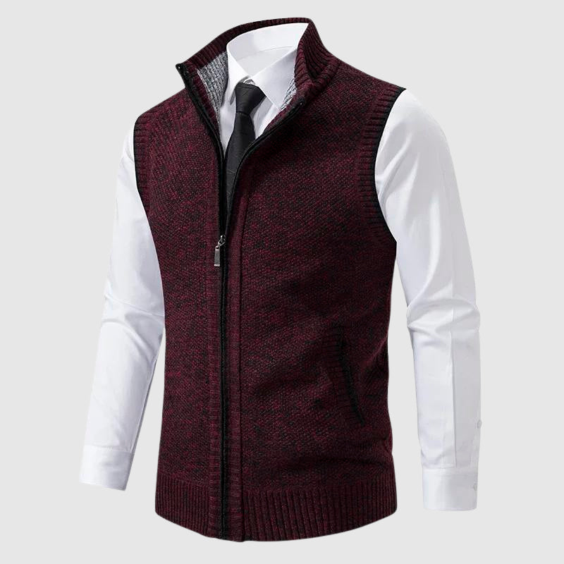 Henri L'Éclatant Zip-Up Sweater Vest