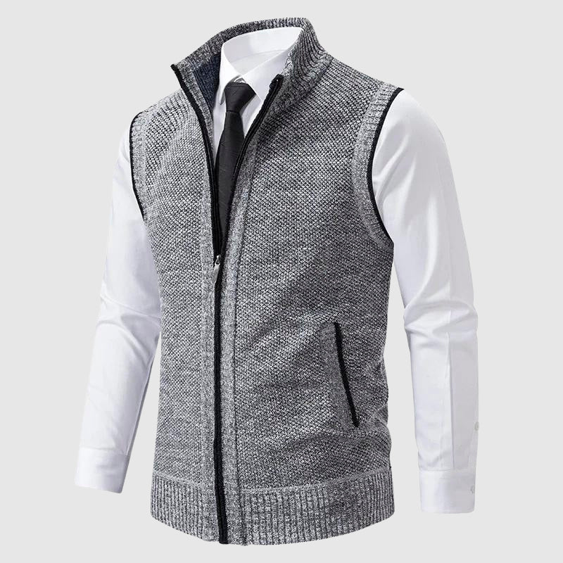 Henri L'Éclatant Zip-Up Sweater Vest