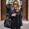 Elegant Vintage Faux Leather Jacket for Women | Ideal for All Seasons