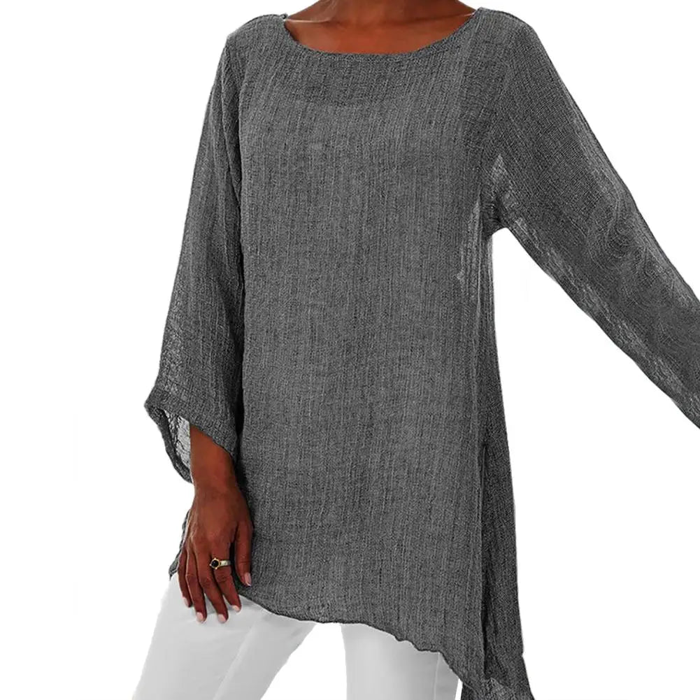 Katherine - Women's Long Shirt - Casual - Linen Timeless Style - Ideal For Spring