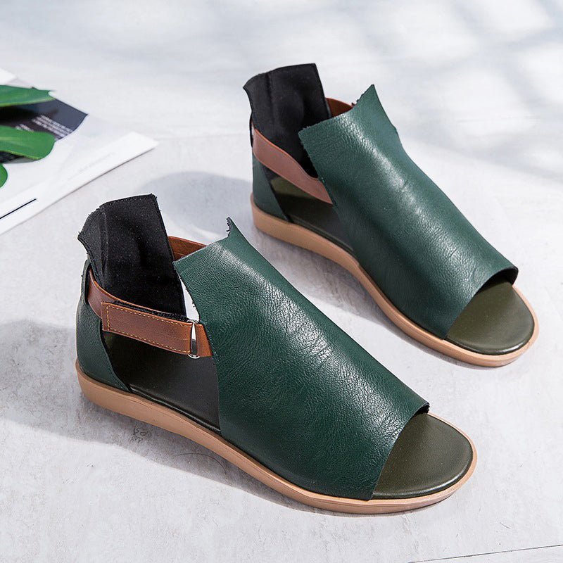 Italian Retro Leather Sandals