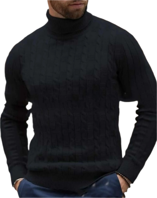 Chic Turtleneck Knitted Sweater for Men | Perfect for Everyday Wear