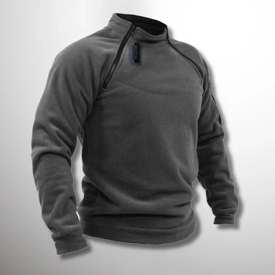 Windproof and tactical men's fleece pullover