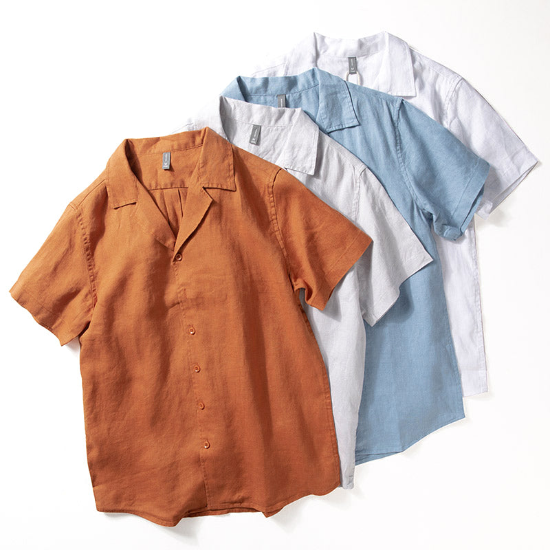 James Short-Sleeve Linen Shirt