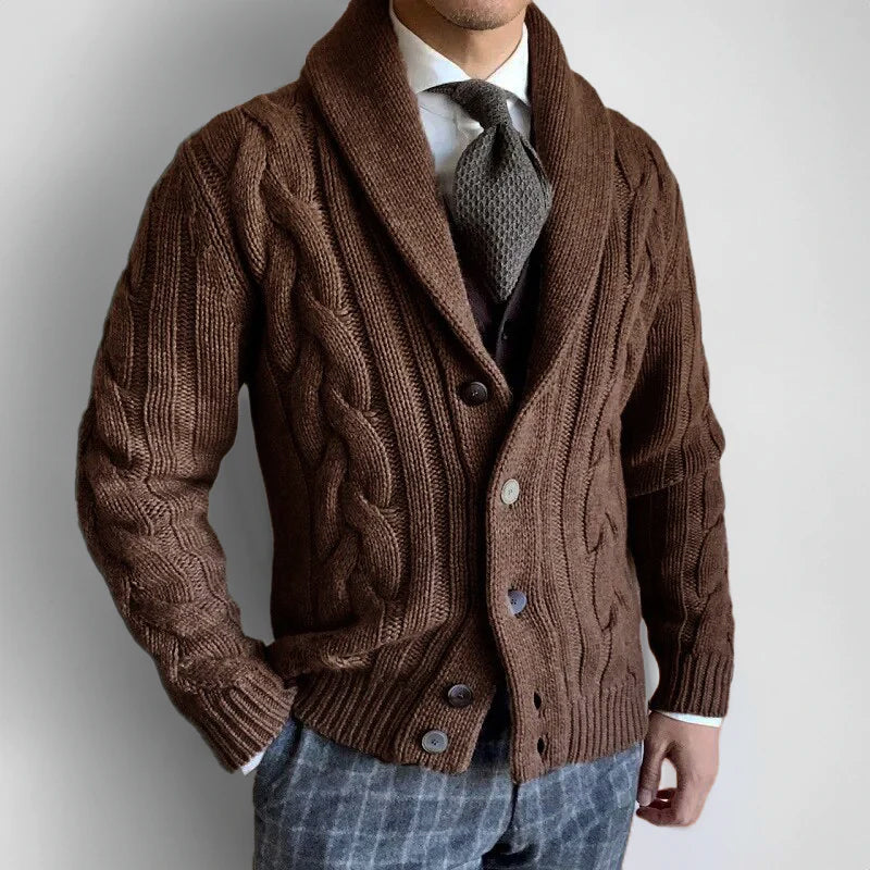 Jason Jacquard Knitted Cardigan