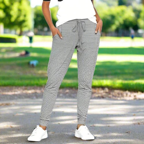 Julia - fashionable striped cotton trousers