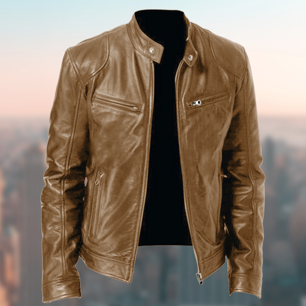 The stylish and unique leather jacket