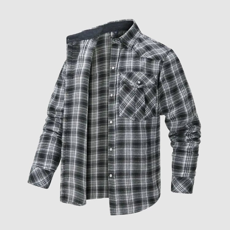 Louis Martin Plaid Flannel Shirt