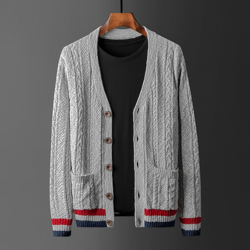 Marksman Jacquard Knitted Cardigan