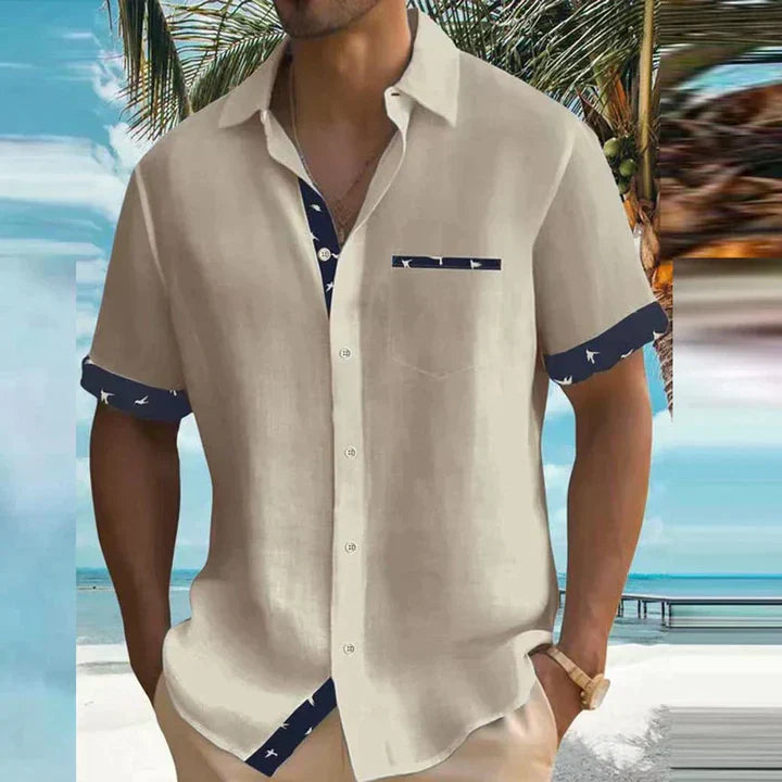 Adorable summer shirt with lightweight fabric and sea breeze design