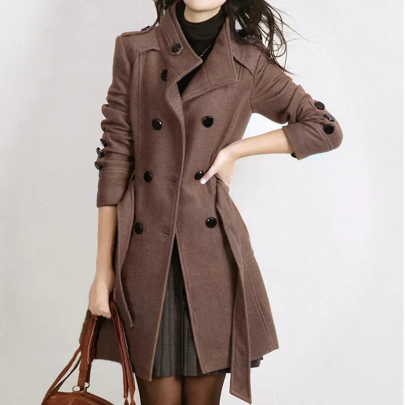 Madezina - fashionable jacket with belt - autumn/winter