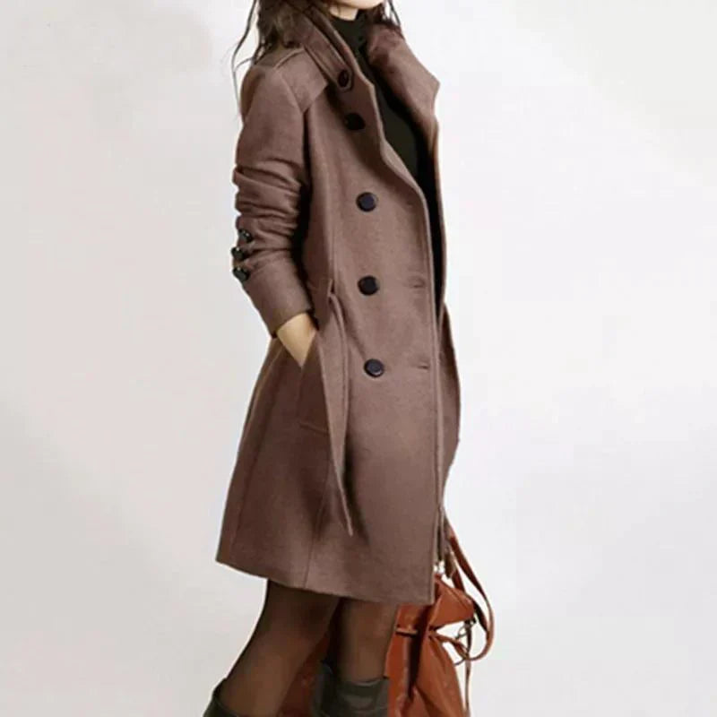 Madezina - fashionable jacket with belt - autumn/winter