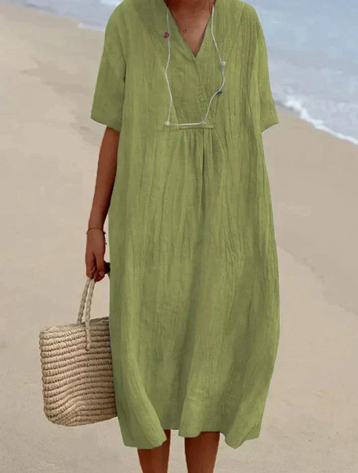 Karyl - dress made of linen and cotton