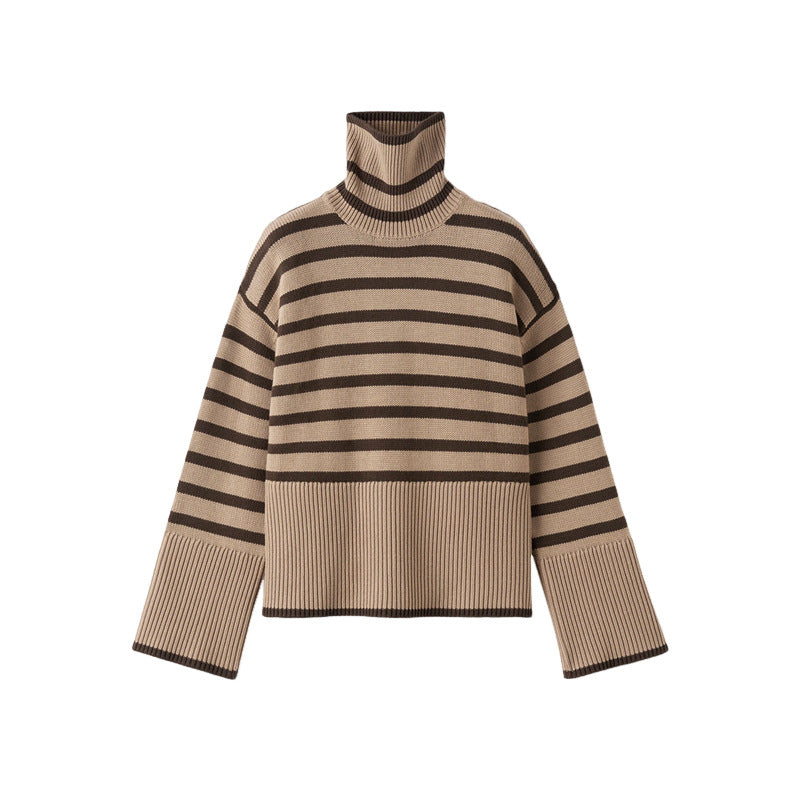 Turtleneck Striped Sweater