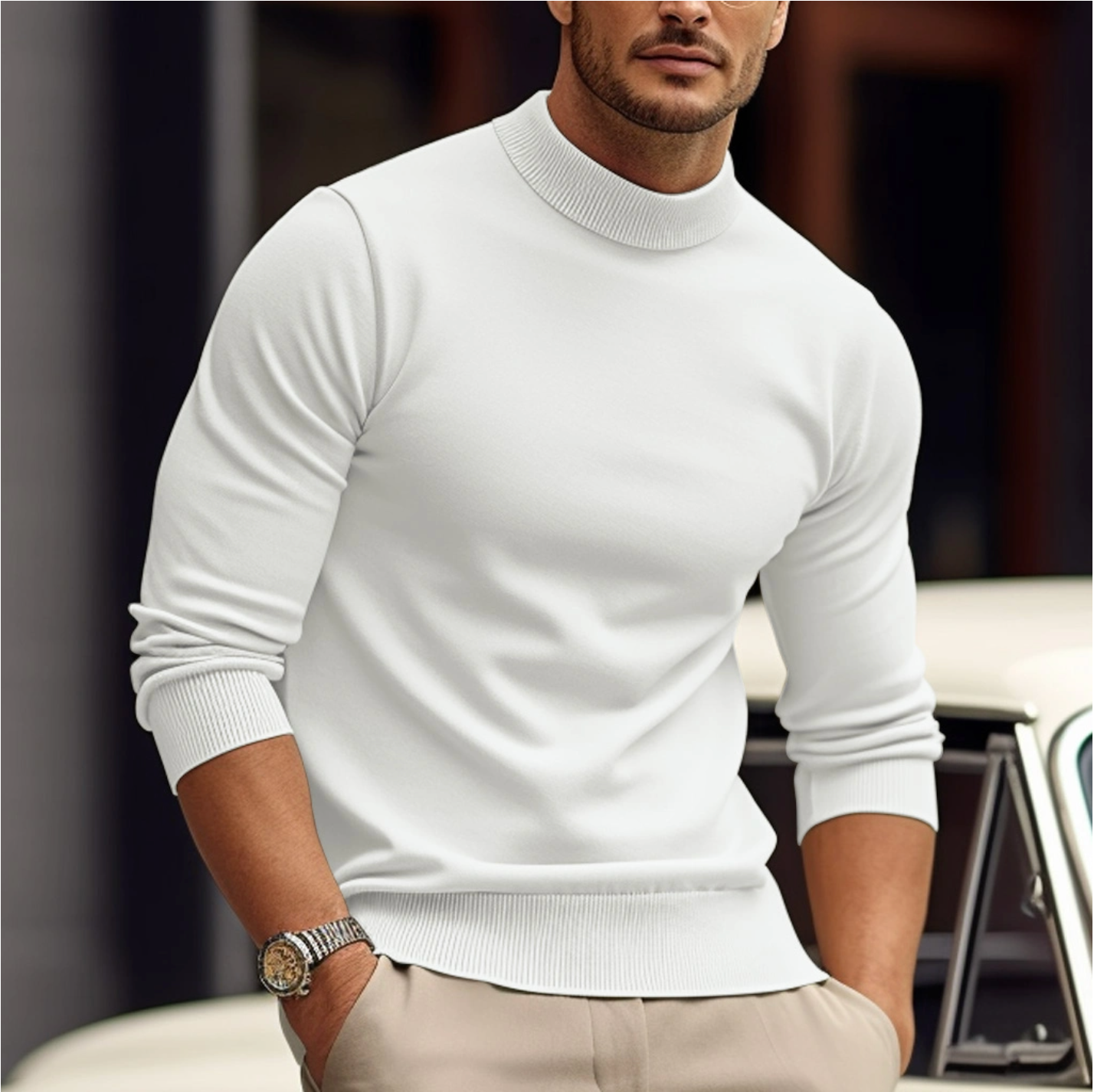 Stylish - men's jumper in soft cotton