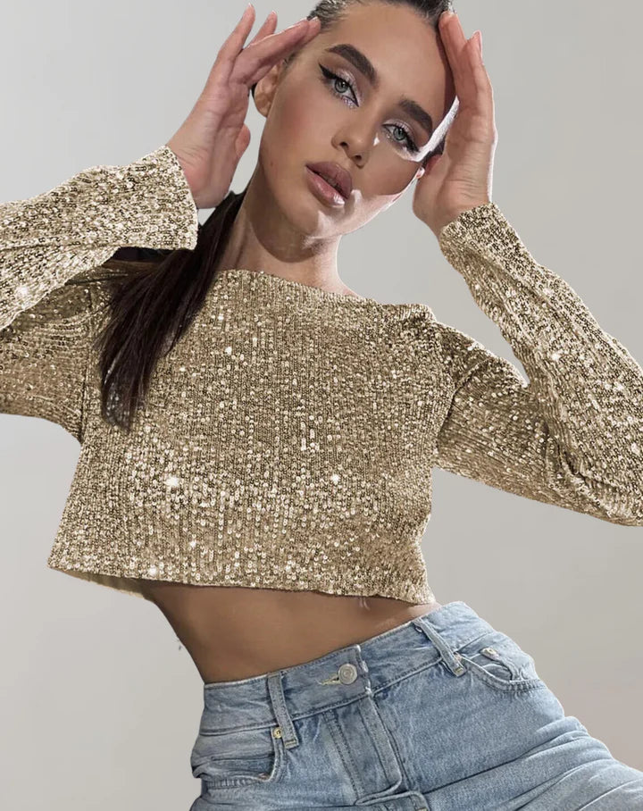 Odessa - sparkling crop top for a glamorous appearance