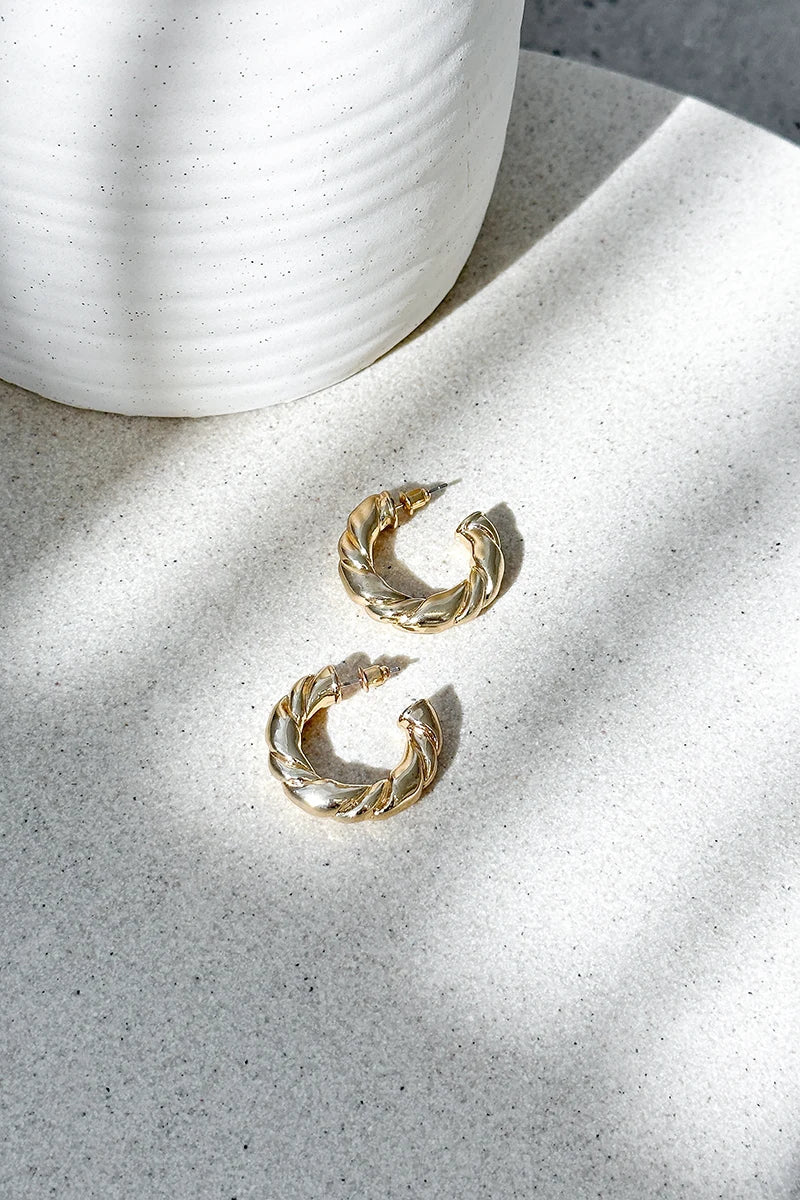 Amalie Hoop Earrings - Gold