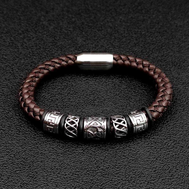 Rugged Edge Leather Bracelet