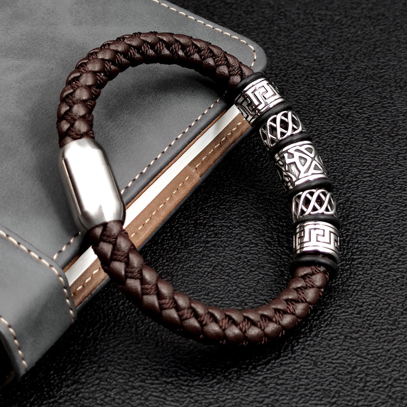 Rugged Edge Leather Bracelet