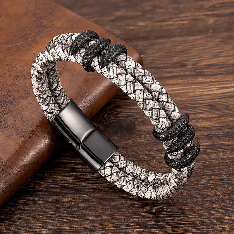 Rugged Weave Leather Bracelet