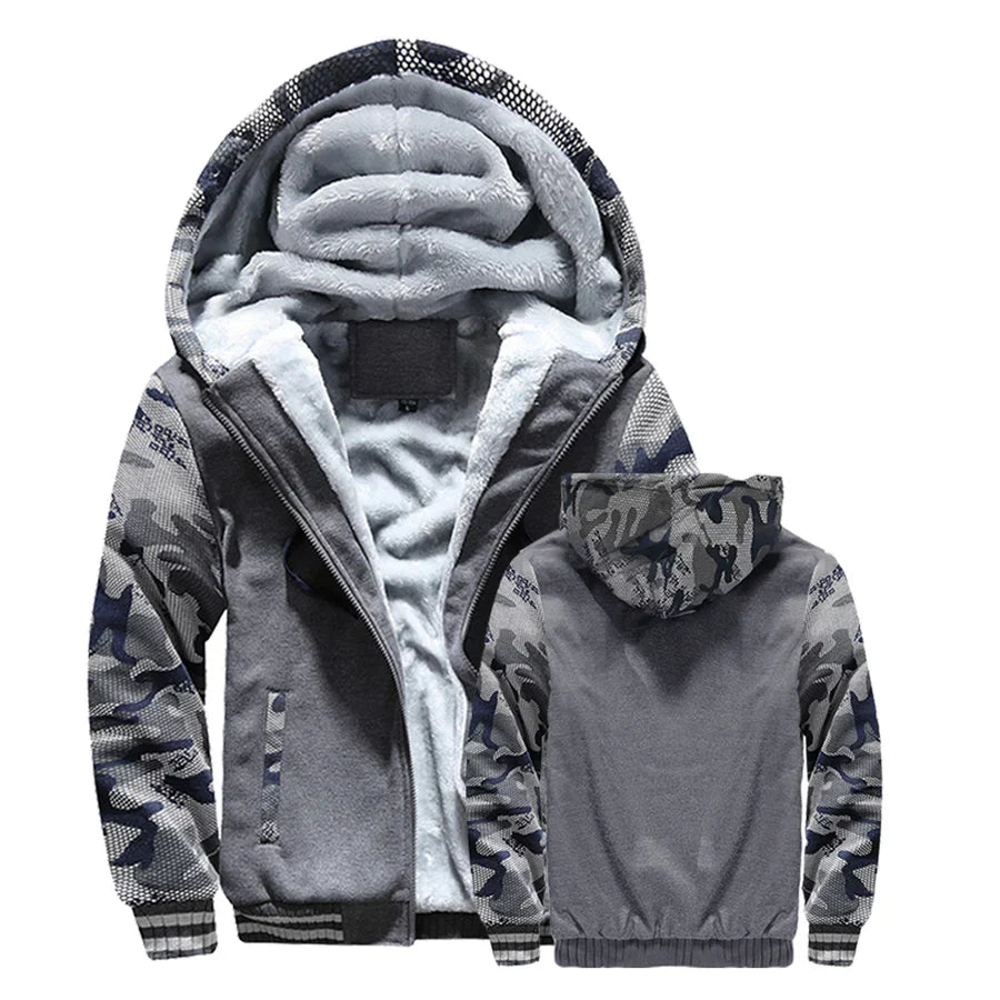 Quinn - fleece jacket with hood and zip