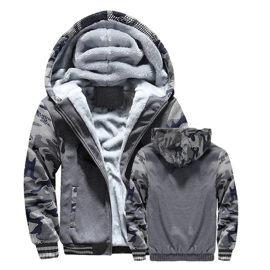 Quinn - fleece jacket with hood and zip