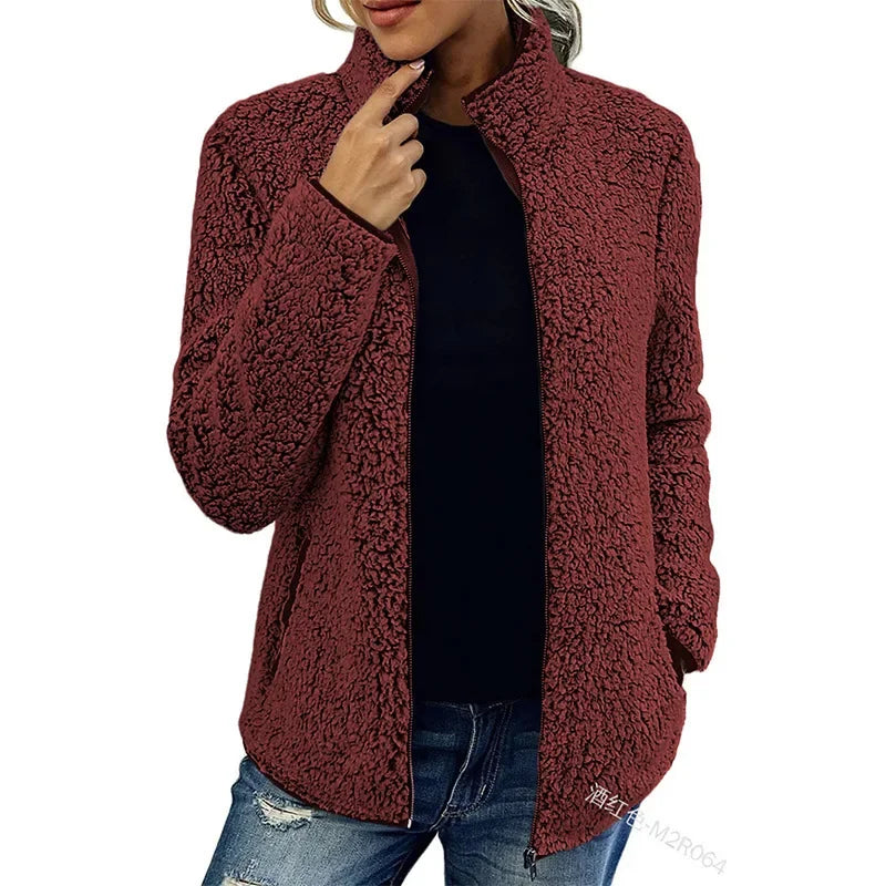 Winter fleece jacket for women – tryne