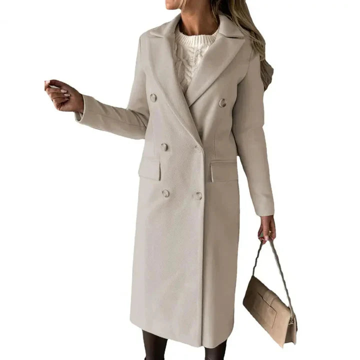 Women's winter coat with lapels - warmth with a fashionable touch