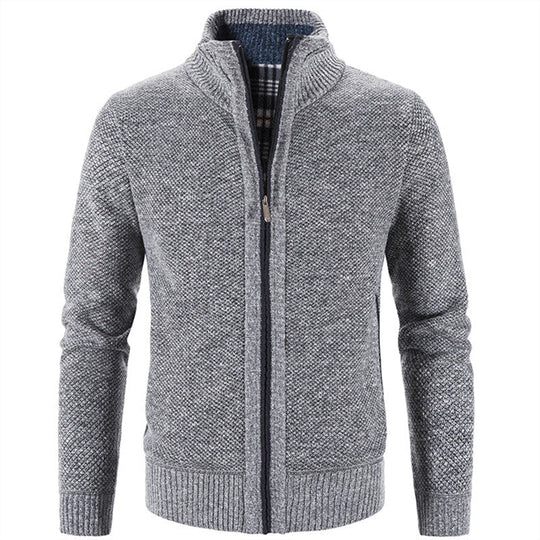 Enrich - knitted fleece jacket made of cotton