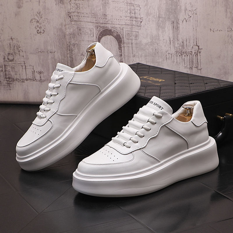 Milano-Calou Leather Platform Sneaker