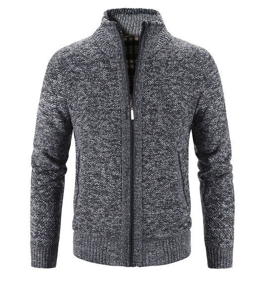 Enrich - knitted fleece jacket made of cotton