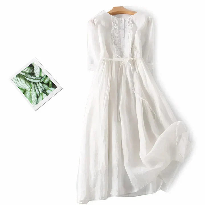 Elegant linen dress - suz