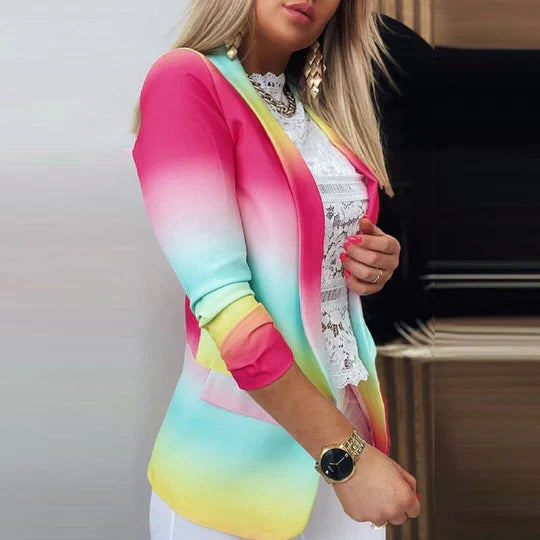 Thanea | women's long sleeve tie dye blazer