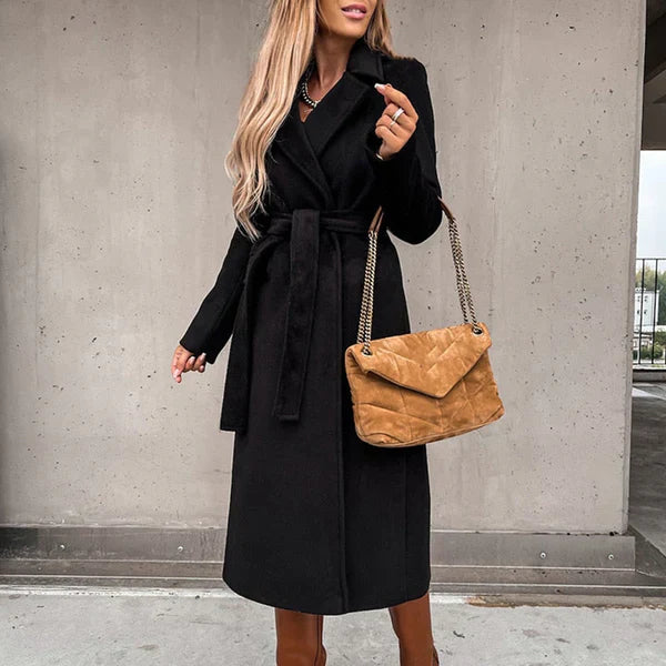 Angel - elegant wool coat with belt