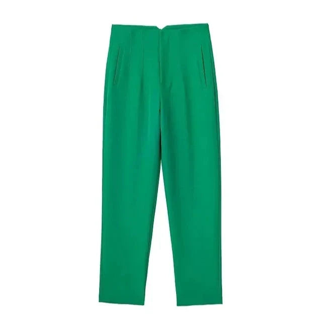 High waist casual formal trousers