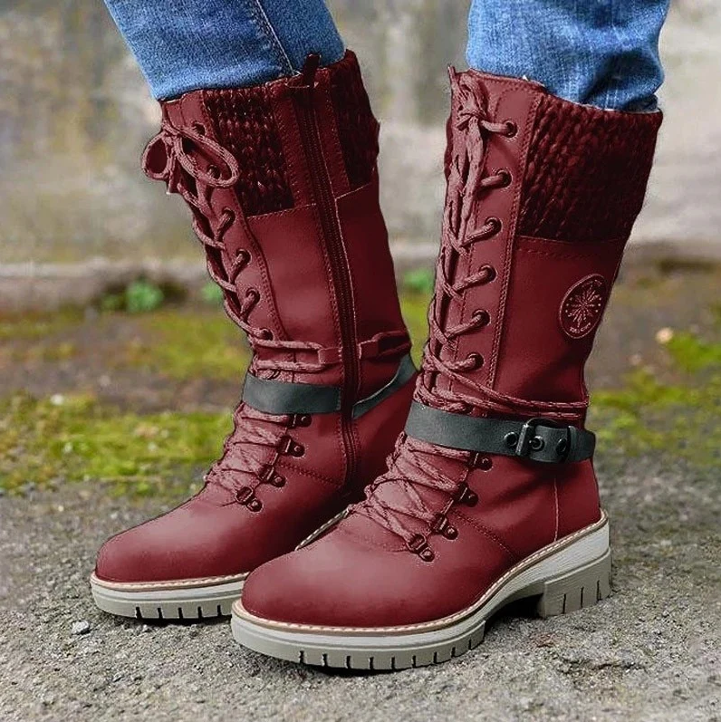 Comfortable and stylish women's leather winter boots