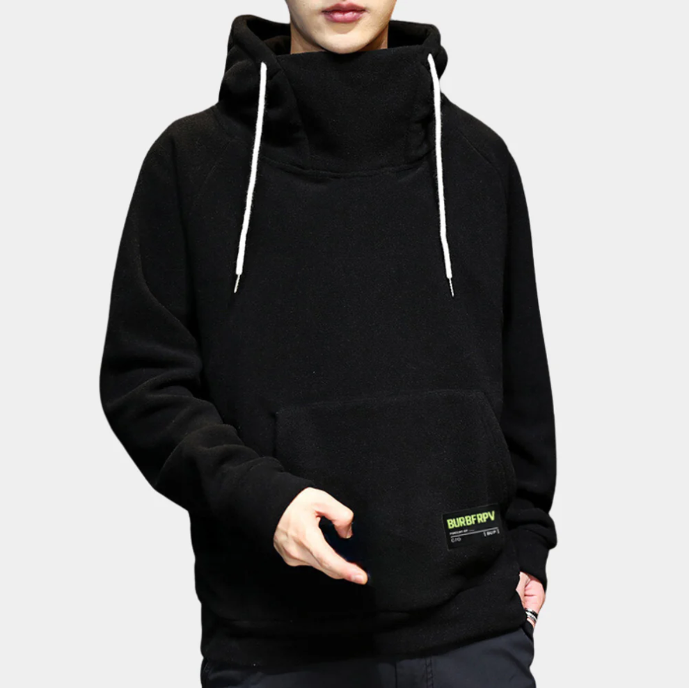 Warm large-sized hoodie for men