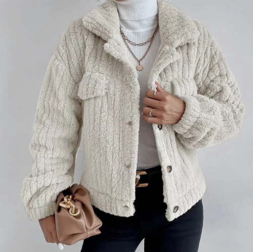 Soft imitation thick jacket