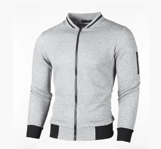 Keda - men's sweatshirt with zip and stand-up collar