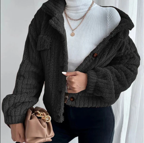 Soft imitation thick jacket