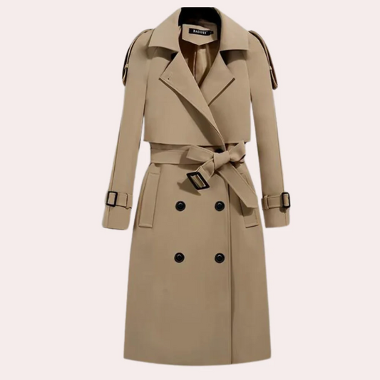 Ivana - elegant long trench coat for women