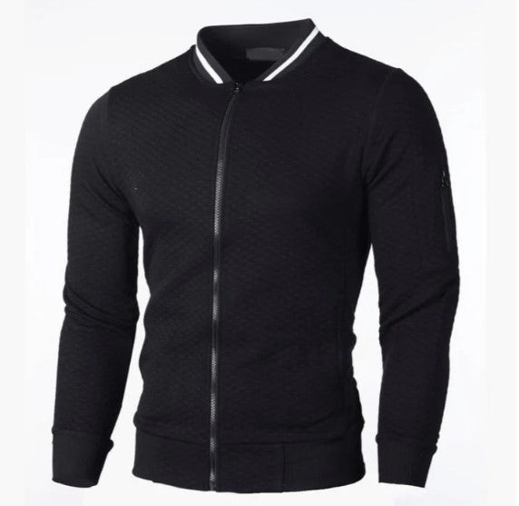 Keda - men's sweatshirt with zip and stand-up collar