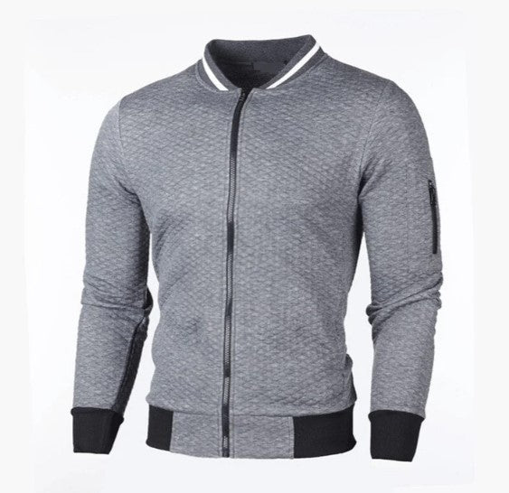 Keda - men's sweatshirt with zip and stand-up collar