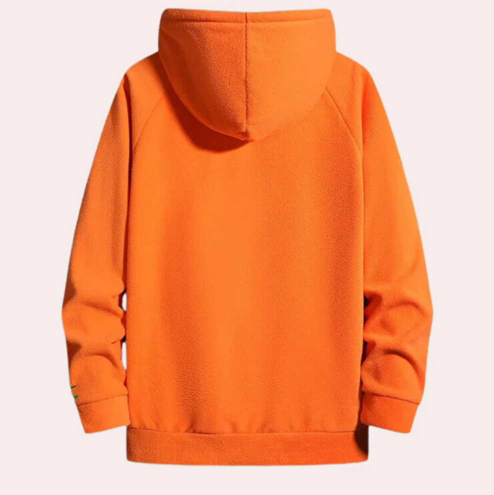 Warm large-sized hoodie for men